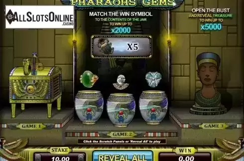 Screen 2. Pharaoh's Gems from Microgaming