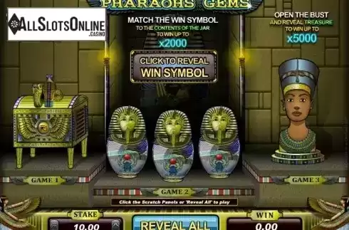 Screen 1. Pharaoh's Gems from Microgaming