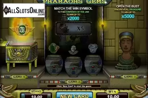 Screen 3. Pharaoh's Gems from Microgaming