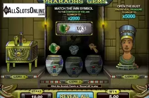 Screen 4. Pharaoh's Gems from Microgaming