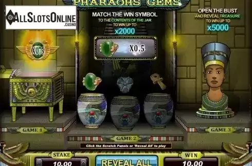 Screen 5. Pharaoh's Gems from Microgaming
