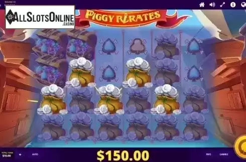 Win screen. Piggy Pirates from Red Tiger