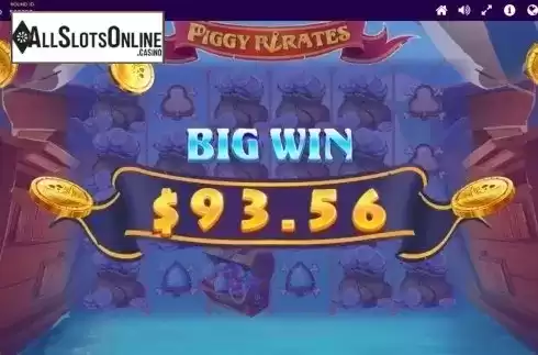 Big win screen. Piggy Pirates from Red Tiger
