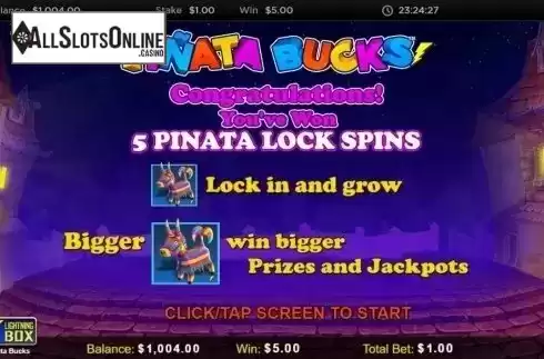 Bonus Game 2. Pinata Bucks from Lightning Box