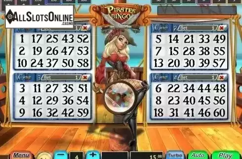 Game Screen 1. Pirates Bingo from MGA