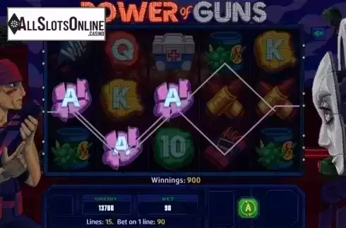 Game workflow 2. Power of Guns from X Line