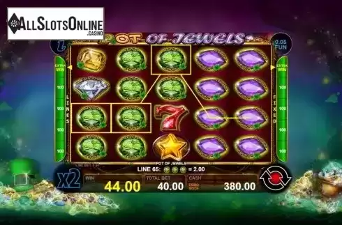 Win Screen 2. Pot Of Jewels from Casino Technology