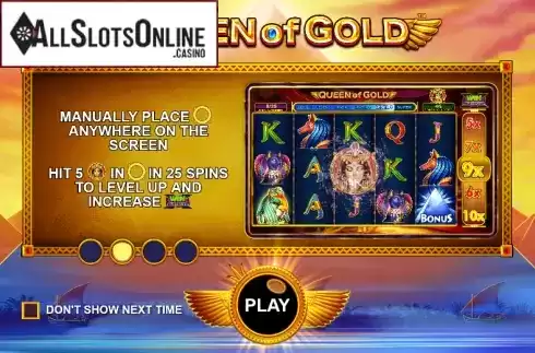 Screen 1. Queen of gold from Pragmatic Play