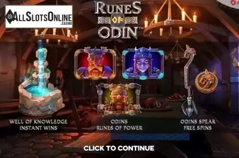 Start Screen. Runes of Odin from Nucleus Gaming