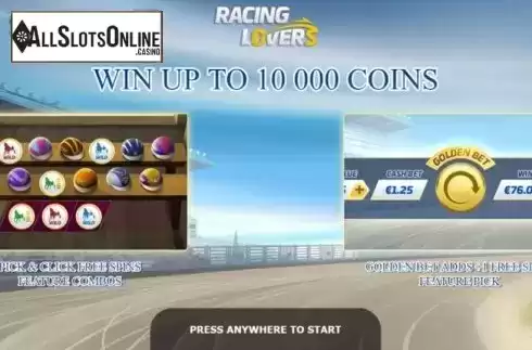 Start Screen. Racing Lovers from Yggdrasil