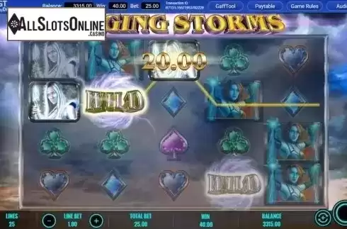 Win Screen 1. Raging Storms from IGT