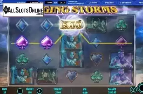 Win Screen 2. Raging Storms from IGT