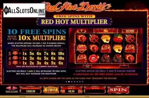 Screen3. Red Hot Devil from Microgaming