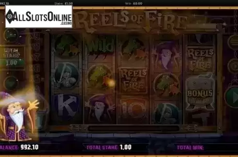 Additional wild merging screen. Reels of Fire from CORE Gaming