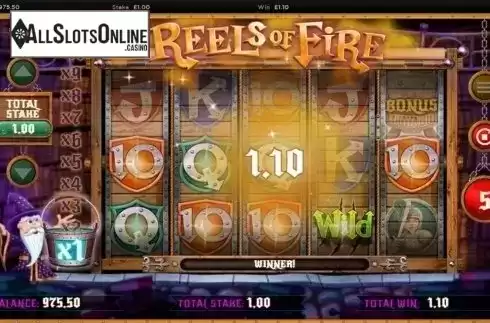 Wild Win screen 2. Reels of Fire from CORE Gaming