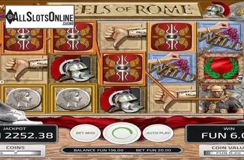 Win screen 2. Reels of Rome from Concept Gaming