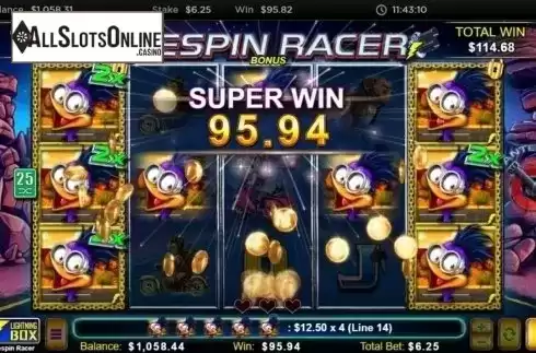 Respins Feature 3. Respin Racer from Lightning Box