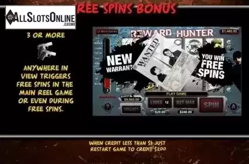 Free Spins. Reward Hunter from MetaGU