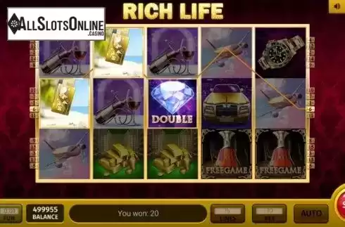 Win screen 3. Rich Life 3x3 from InBet Games