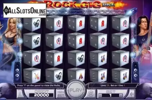 Reel Screen. Rock Gig Dice from Mancala Gaming