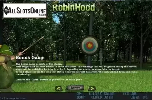 Paytable 3. Robin Hood HD from World Match