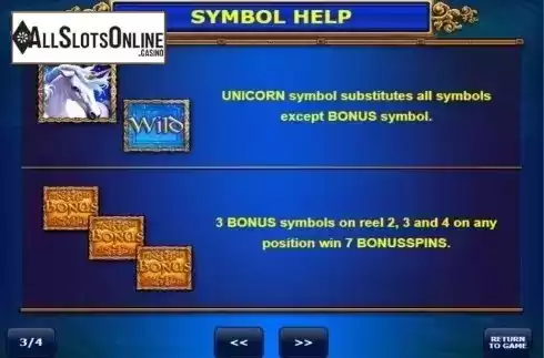 Screen4. Royal Unicorn from Amatic Industries