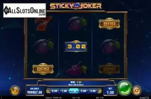 Win Screen 3. Sticky Joker from Play'n Go