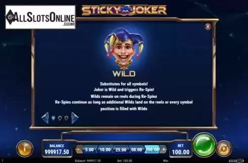 Features 1. Sticky Joker from Play'n Go