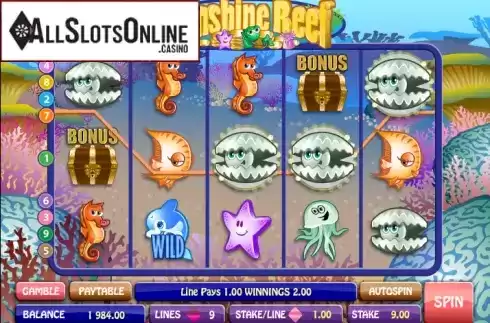 Screen 2. Sunshine Reef from Microgaming
