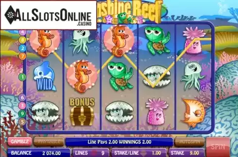 Screen 6. Sunshine Reef from Microgaming