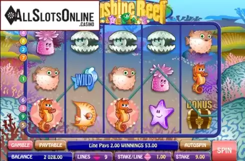 Screen 3. Sunshine Reef from Microgaming