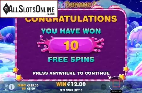 Free Spins Win. Sweet Bonanza from Pragmatic Play
