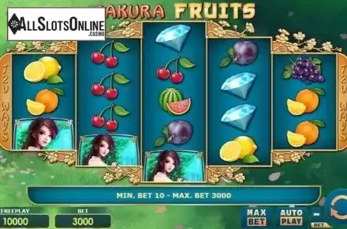 Game Workflow screen . Sakura Fruits from Amatic Industries