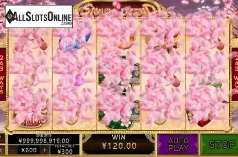 Win Screen. Sakura Legend from CQ9Gaming