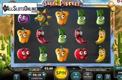Reel Screen. Salsa Poppers from Nucleus Gaming