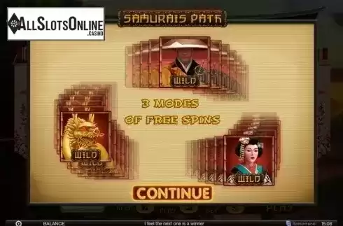Intro Game screen. Samurais Path from Spinomenal