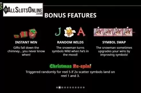 Paytable 2. Santa's Spins from Cayetano Gaming