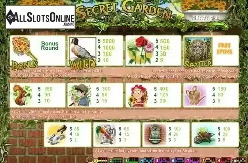 Screen2. Secret Garden (Rival) from Rival Gaming