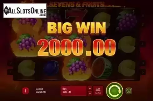Big win 2. Sevens & Fruits from Playson