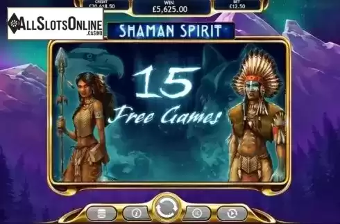 Free Spins screen 1. Shaman Spirit from Eyecon