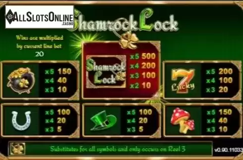 Screen2. Shamrock Lock from Inspired Gaming