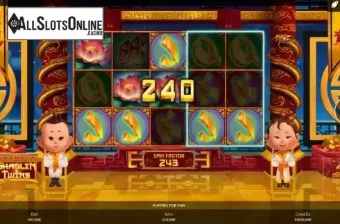 Win Screen. Shaolin Twins from Spinmatic