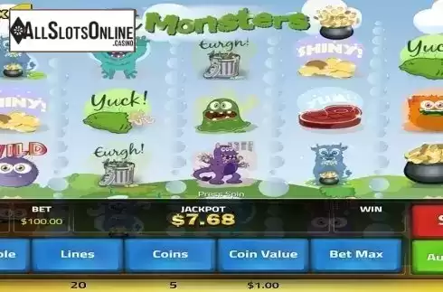 Reels screen. Slot Monsters from Concept Gaming