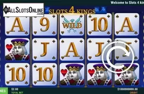 Reels screen. Slots 4 Kings from Slot Factory