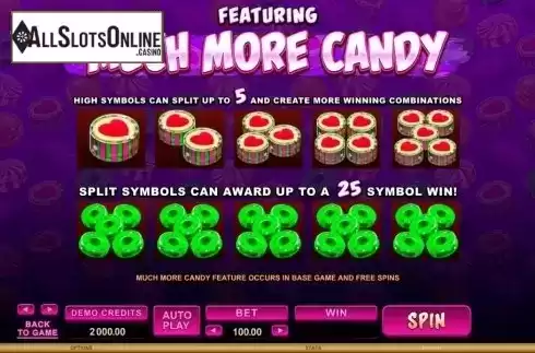 Screen3. So Much Candy from Microgaming