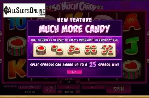 Screen2. So Much Candy from Microgaming