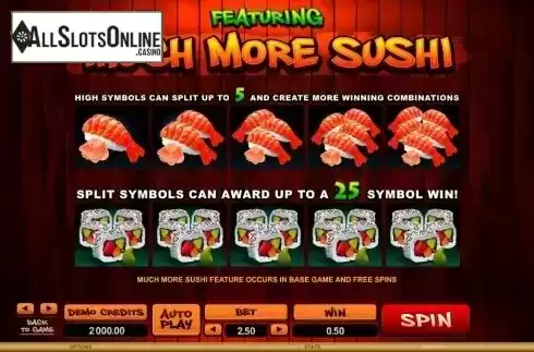 Screen3. So Much Sushi from Microgaming