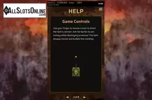 Information screen 1. Spoils of War from Green Jade Games