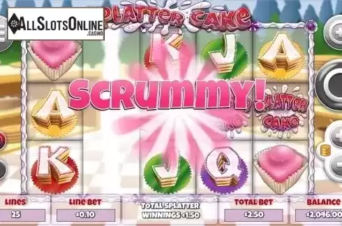 Win Screen . Splatter Cake from Mutuel Play