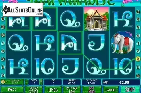 Win Screen . Thai Paradise from Playtech